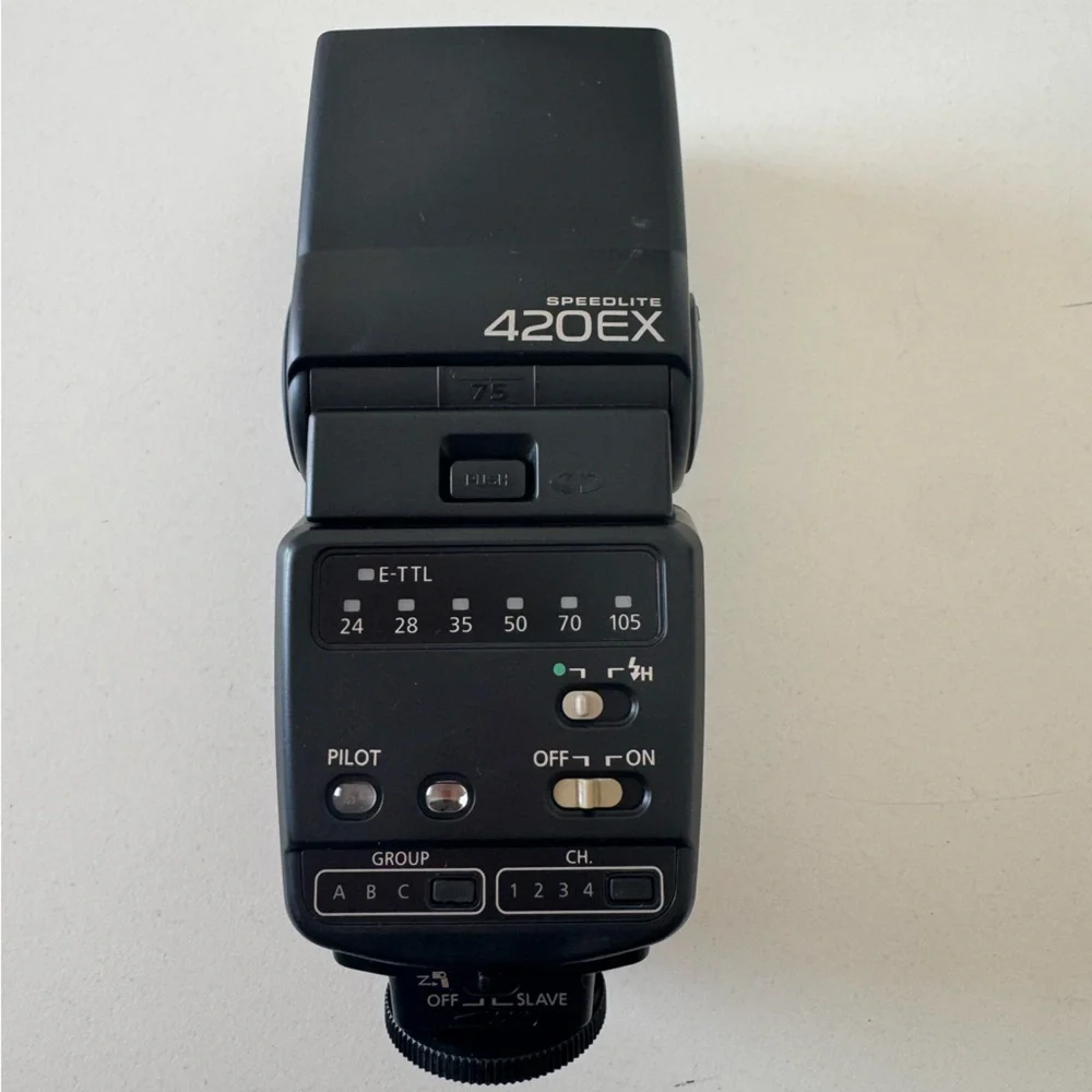 Canon Speedlite 420EX Camera Flash With Case & Instructions NWOT